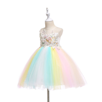 Vestido de Fiesta Infantil Colorido para Niñas - Diseño de Dama de Honor y Boda - Image 24