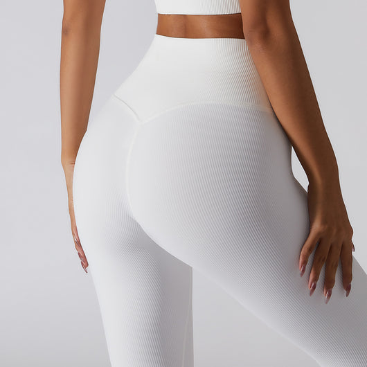 Pantalones Deportivos Cintura Alta Levanta Glúteos con Costillas Abdominales - Image 3
