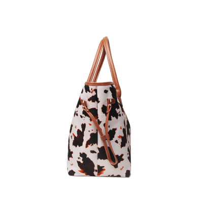 Bolso Tote para Mujer con Estampado Leopardo y Patrón Vaca - Bolsa de Hombro Grande Capacidad PU - Image 7