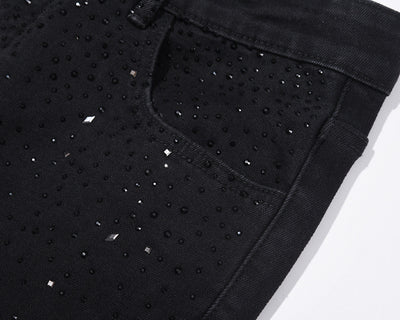 Jeans Casual Holgados con Tachuelas y Lavado Diamante - Image 5