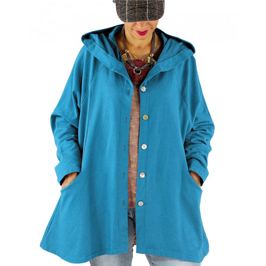 Abrigo Impermeable con Capucha para Mujer - Diseño Liso Elegante - Image 6