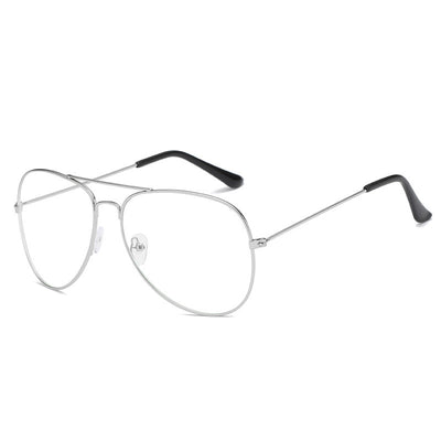 Gold frame aviator sunglasses with dark black lenses, featuring a classic vintage style. - Image 11