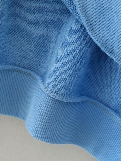 Suéter Suelto Cuello Redondo con Bordado en X para Primavera y Otoño - Image 7