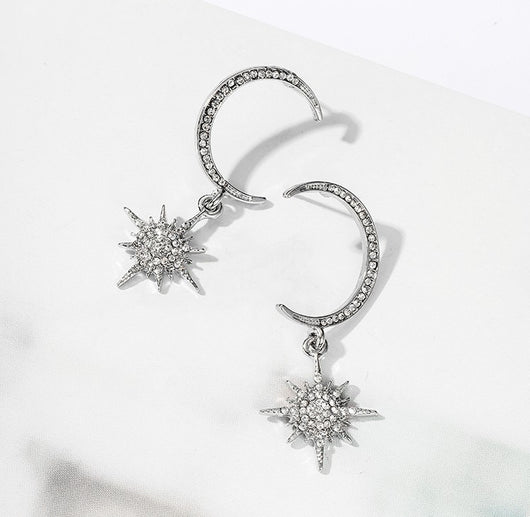 Aretes Largos Versátiles de Estrella y Luna Creciente - Image 5