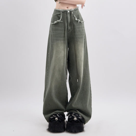 Jeans de Verano para Mujer con Dobladillo Deshilachado y Cintura Ajustable