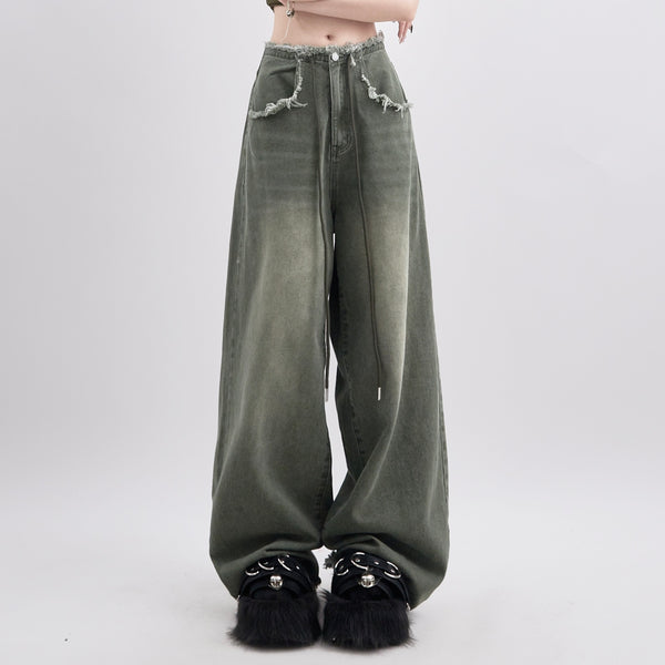 Jeans de Verano para Mujer con Dobladillo Deshilachado y Cintura Ajustable