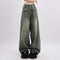 Jeans Femininos de Verão com Bainha Desfiada e Cintura Ajustável