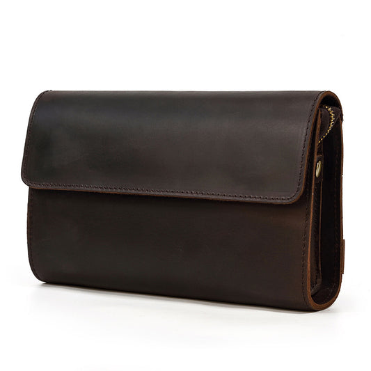 Billetera Multifuncional de Cuero Crazy Horse Estilo Retro para Hombre - Image 2