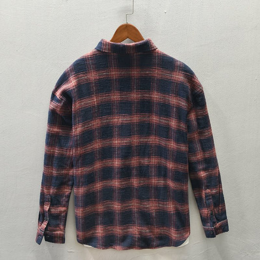 Camisa Casual de Cuadros para Hombre - Manga Larga Primavera Otoño - Image 2