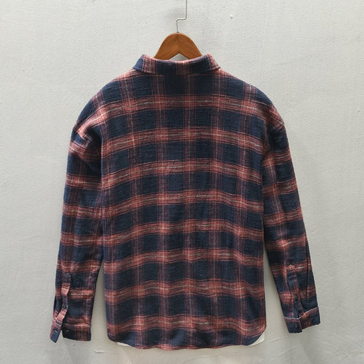 Camisa Casual de Cuadros para Hombre - Manga Larga Primavera Otoño - Image 2