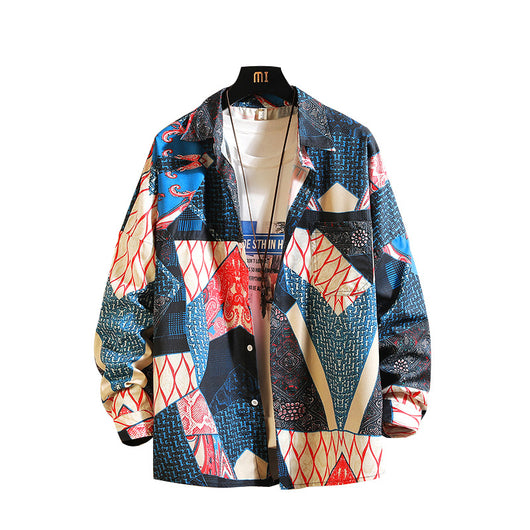 Camisa Casual de Manga Larga con Estampado Floral para Hombre - Image 3