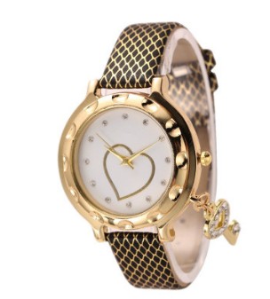 Reloj de Pulsera Elegante con Colgante de Corazón y Llave - Image 2