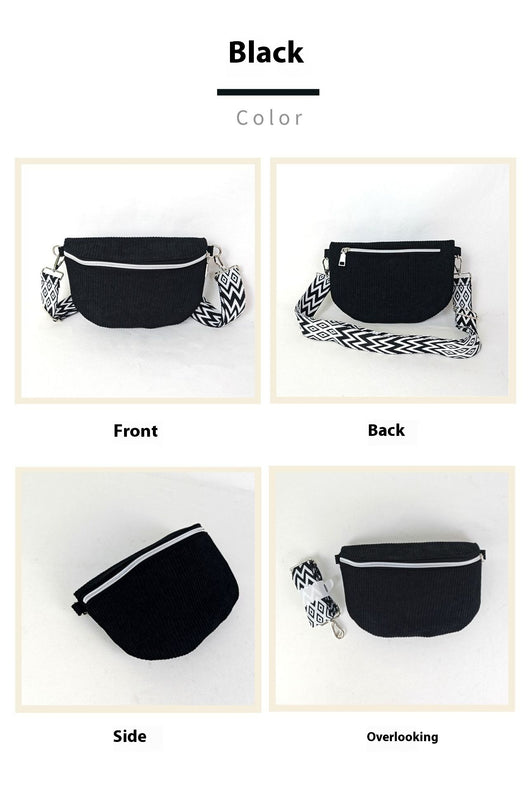 Bolso de Hombro Corduroy de Gran Capacidad para Mujer - Image 10