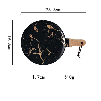 Bandeja de Cerámica Irregular Mármol y Oro - Lujo Minimalista - Image 6
