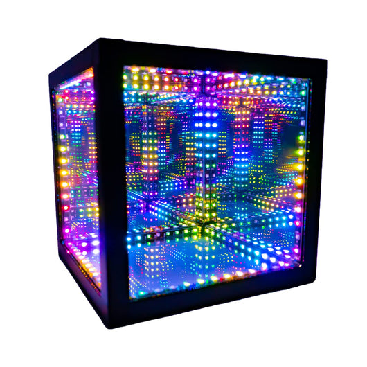 Lámpara Cubo Infinito de Túnel Espacio-Tiempo con Efecto Espejo Colorido - Image 10