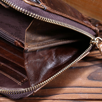 Billetera Larga para Hombre en Cuero Vintage Encerado - Image 3