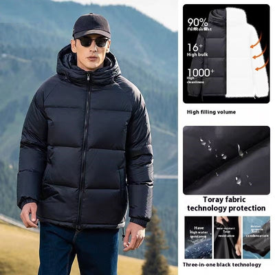 Abrigo de Plumón de Pato Blanco Premium para Parejas Invierno - Image 2