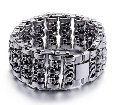 Pulsera de Acero Titanio con Calavera - Image 5
