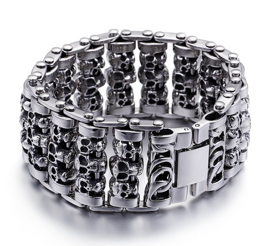 Pulsera de Acero Titanio con Calavera - Image 5
