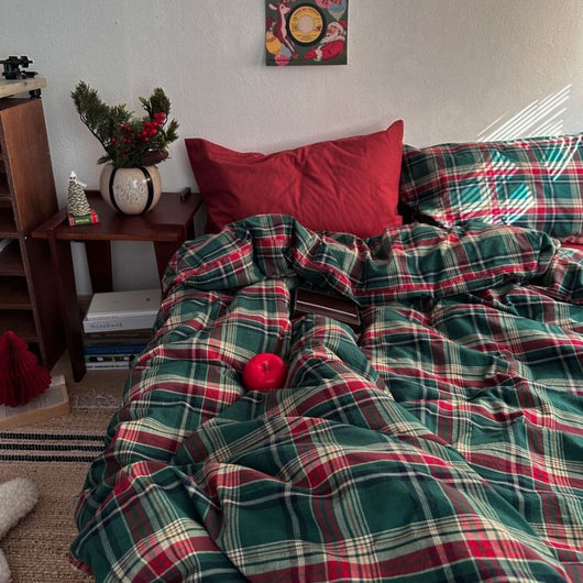 Juego de Cama Navideño Nordic 4 Piezas Algodón Teñido Lavado - Image 6