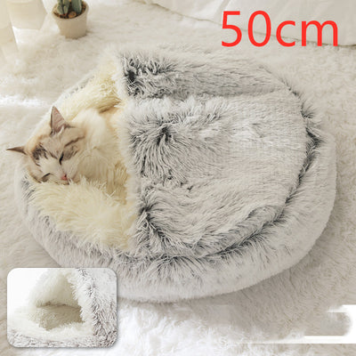 Cama 2 en 1 para Perros y Gatos - Cama Cálida de Felpa Suave Tipo Casa - Image 155