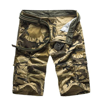 Pantalones Cortos Cargo Camuflaje con Cinturón y Múltiples Bolsillos - Image 4
