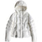 Chaqueta Acolchada Corta Blanca Brillante - Plumón Premium