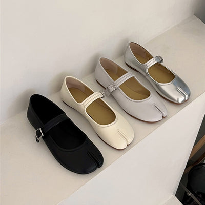 Zapatos Tabi con Hebilla Retro Negro para Mujer - Image 13