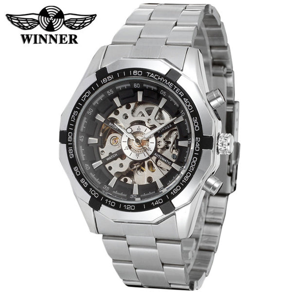 Reloj Automático Winner para Hombre - Acero Inoxidable Resistente
