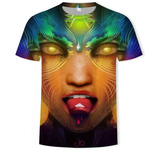 Playera Unisex con Estampado 3D Digital de Cuello Redondo - Image 11