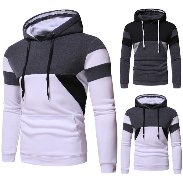 Sudadera Holgada con Combinación de Colores para Hombre
