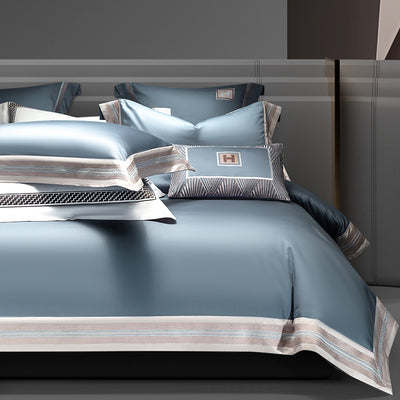 Juego de Cama 4 Piezas Algodón Puro Satinado con Bordados - Image 3