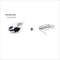 Black And White Elastic String 13x4.5x6 Cm