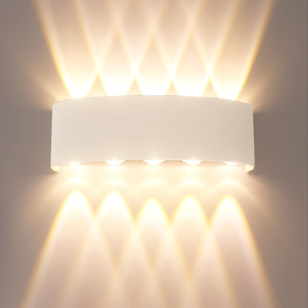 Lámpara de Pared LED Telescópica Blanca Resistente al Agua