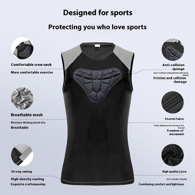 Chaleco Deportivo Anticolisión 3D para Hombre - Malla Transpirable Verano - Image 2