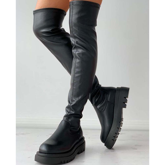 Botas Impermeables para Mujer con Suela Gruesa y Cierre Lateral - Image 8