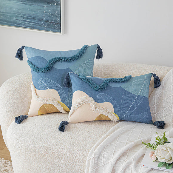 Funda de Almohada Decorativa Morandi con Textura Acolchada