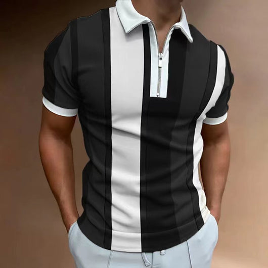 Polo Slim Fit a Rayas con Solapa Clásica para Hombre - Image 8