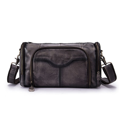 Bolsa Mensajero de Cuero Retro Estilo Almohada - Bandolera de Cuero Genuino - Image 11
