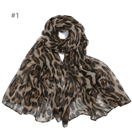 Pañuelo Protector Solar Estampado Leopardo para Viajes - Diseño Clásico Versátil - Image 10