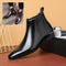 Botas Chelsea Puntiagudas Estilo Británico para Hombre - Zapatos Formales de Cuero