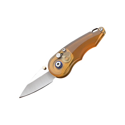 Cuchillo de Chef PEI con Mango Ámbar y Hoja Afilada de Gota de Agua - Image 5