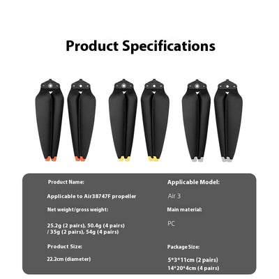 Hélices de Reemplazo Rápido para DJI Air 3S - Palas 8747F - Image 17