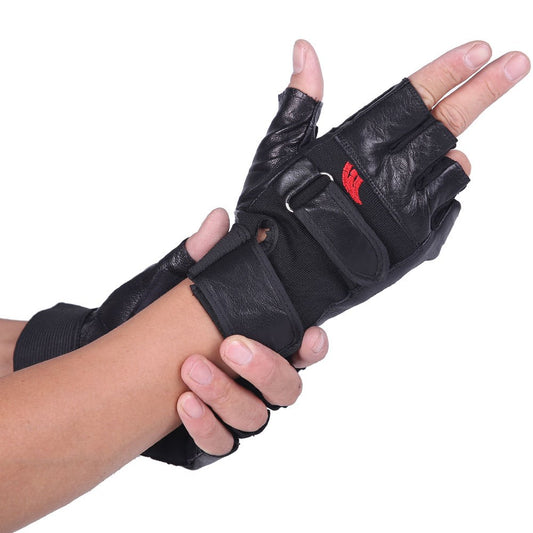 Guantes de Cuero Tácticos de Medio Dedo para Actividades Outdoor - Image 2