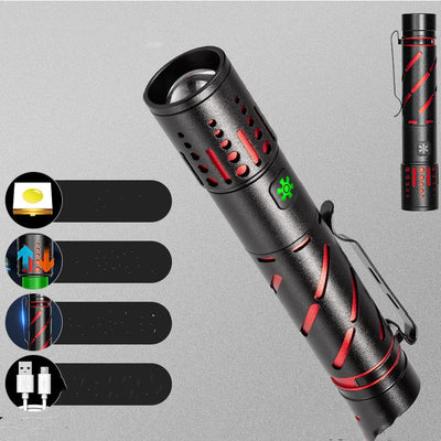 Linterna LED Táctica Recargable con Zoom y Alcance Extendido - Image 10
