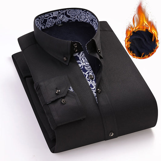 Camisa Térmica Manga Larga Azul y Blanco con Diseño Porcelana