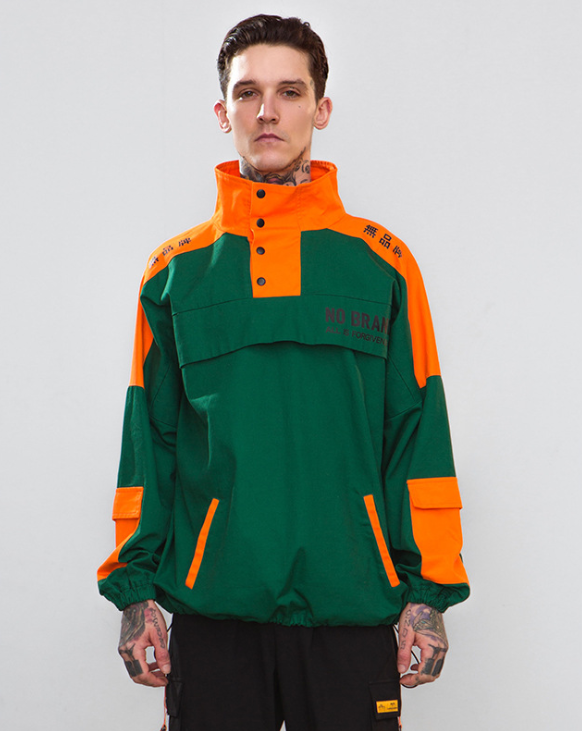 Chaqueta Deportiva Hombre Oversized con Contraste de Colores