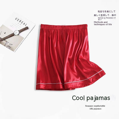 Pantalones Cortos Pijama Hombre Talla Grande Seda Hielo Ultrafino - Image 5