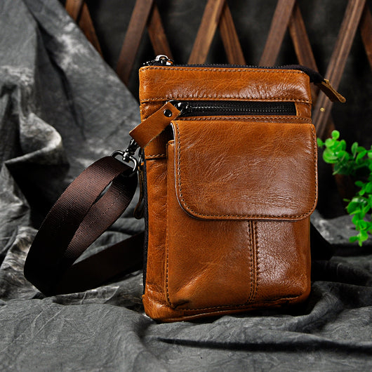 Bolso Bandolera Retro de Cuero - Cinturón Multifuncional Estilo Casual - Image 4