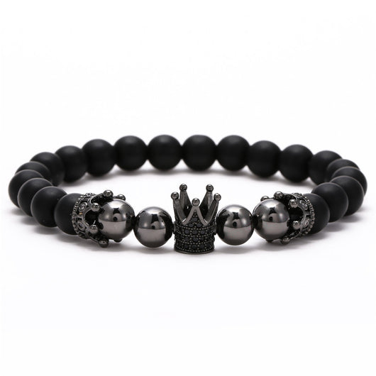 Pulsera Hexagonal para Hombre con Circonitas Incrustadas y Diseño de Corona - Image 11